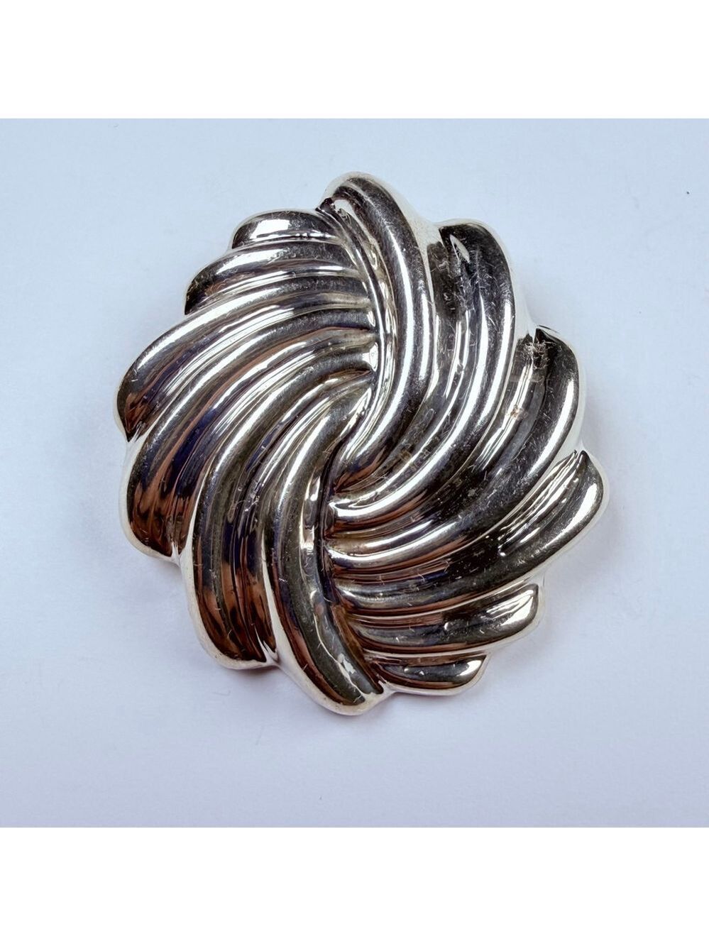 Taxco Salvador Garcia Jaimez Modernist 925 Sterling Silver Pendant Brooch Mexico
